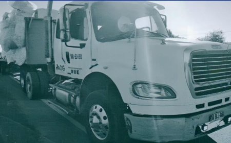 Conductor condenado por manejar camión de gran tonelaje con patente falsa y sin licencia profesional