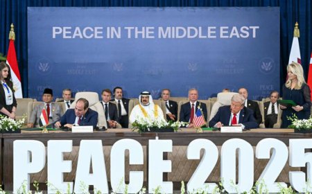 Líderes mundiales firman histórico acuerdo de paz para Gaza en cumbre celebrada en Egipto