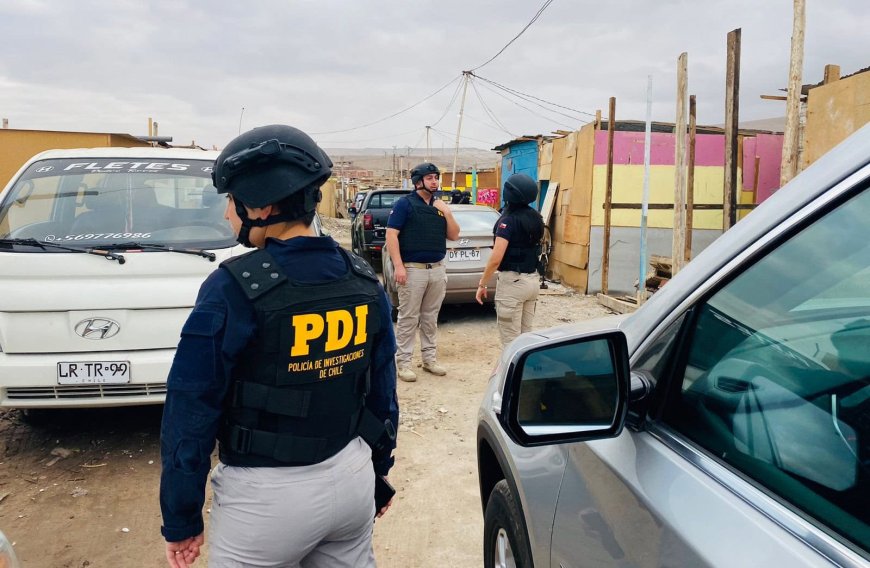 Megaoperativo contra banda china de estafas deja un sospechoso grave tras lanzarse desde tercer piso para huir de la PDI