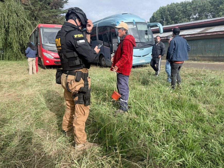 PDI identifica a 40 trabajadores bolivianos en situación irregular durante fiscalización en predios agrícolas 