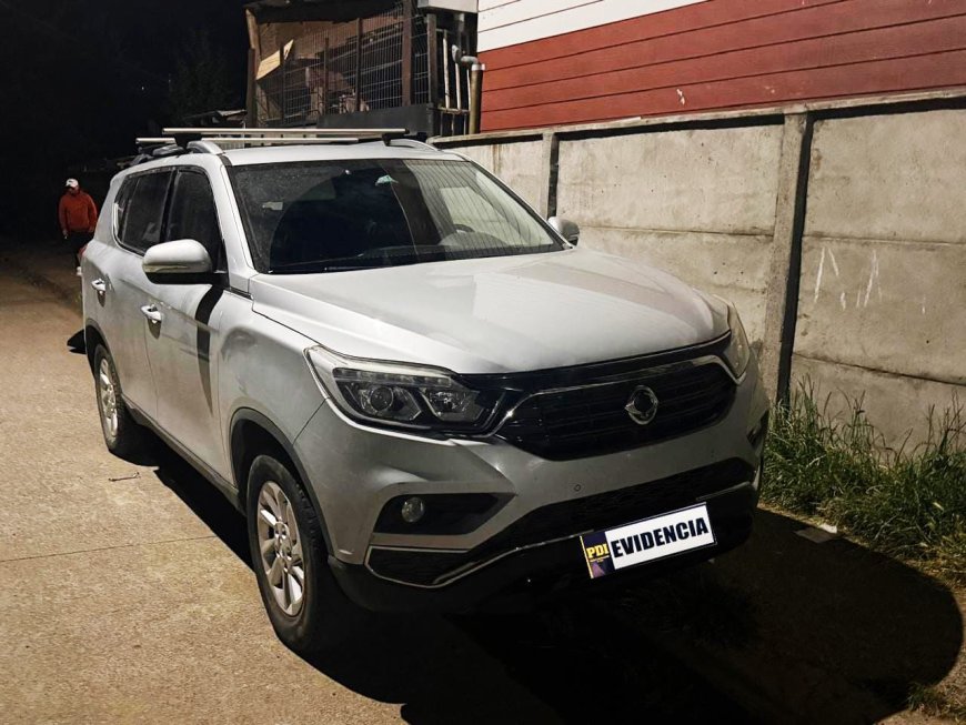 Vehículo robado con intimidación en Valdivia es recuperado por la PDI