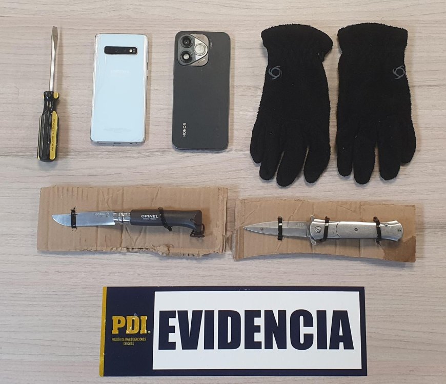 PDI detiene a dos adolescentes en Valdivia por portar elementos para cometer delitos 