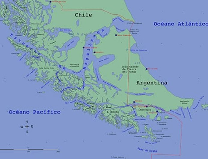 Polémica en Chile por dichos de contralmirante argentino que aseguró que parte del Estrecho de Magallanes le pertenece a Argentina