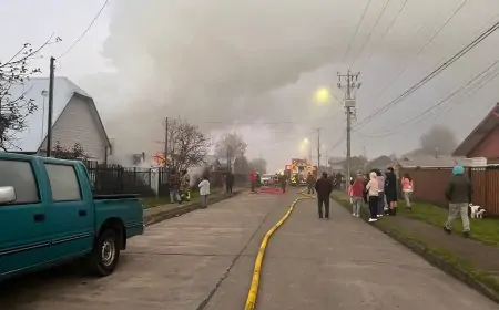 Dos personas fallecen en incendio que destruyó completamente una vivienda en calle Pilmaiquén de San Pablo