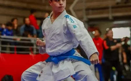 Tomás Collao, karateca del Liceo RAAC de La Unión, se prepara para representar a Chile en el Sudamericano de Colombia y el Panamericano de Brasil