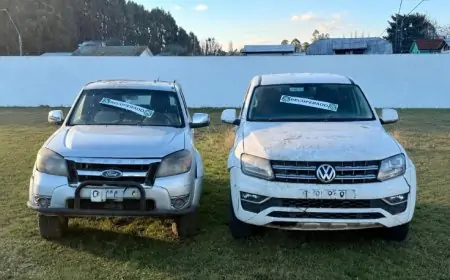 Carabineros de La Unión recupera dos camionetas con encargo  y detiene a un adulto en sector rural de la comuna