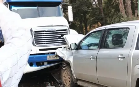 Colisión frontal entre camión y vehículo menor en puente Quirilhue deja una persona lesionada y tránsito cortado