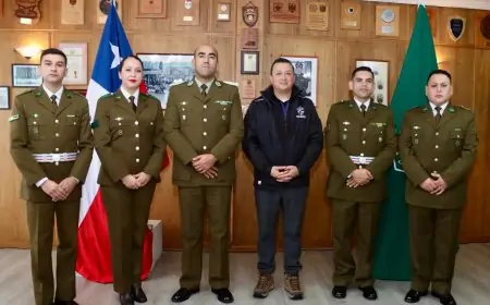 Carabineros de Río Bueno celebra nuevos ascensos de cuatro funcionarios en ceremonia realizada este jueves