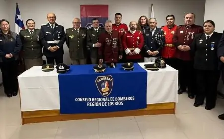 Nuevo Consejo Regional de Bomberos Los Ríos asume con Juan Carlos Jil como presidente y Ariel Delgado como vicepresidente