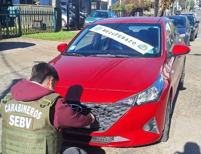 Detenido por receptación en Valdivia: SEBV recuperó vehículo Hyundai Accent con encargo por estafas desde Casablanca