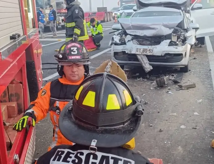 Dos accidentes en Ruta 5 Sur  por intensa neblina dejan varias personas lesionadas