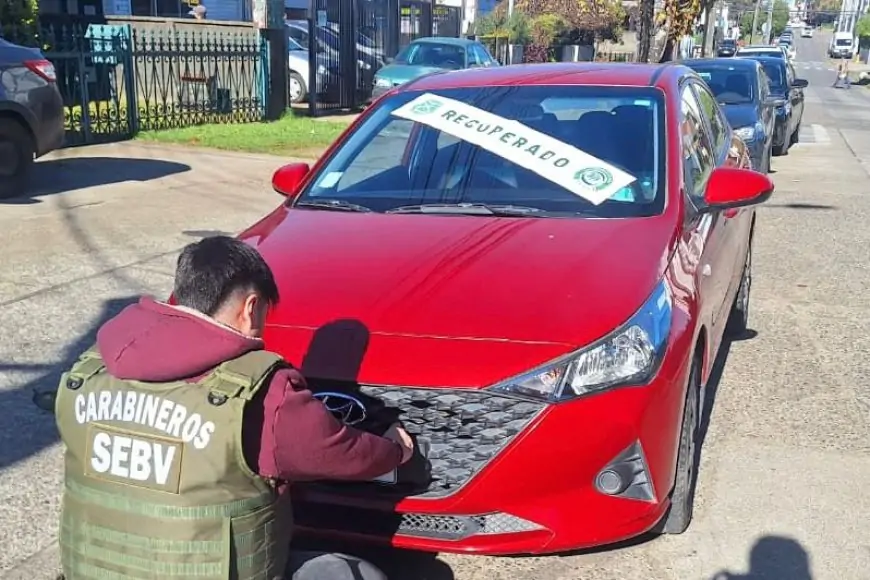 Detenido por receptación en Valdivia: SEBV recuperó vehículo Hyundai Accent con encargo por estafas desde Casablanca