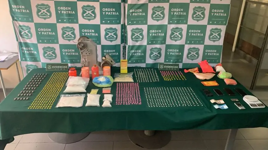 Laboratorio clandestino de drogas sintéticas en Quilicura es desarticulado por OS7 Valdivia con cinco detenidos colombianos