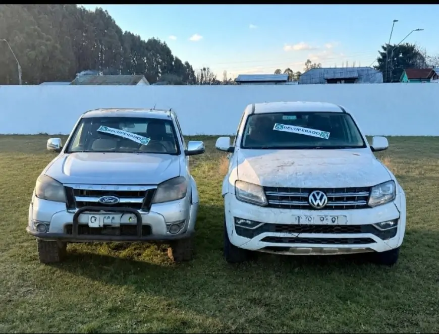 Carabineros de La Unión recupera dos camionetas con encargo  y detiene a un adulto en sector rural de la comuna
