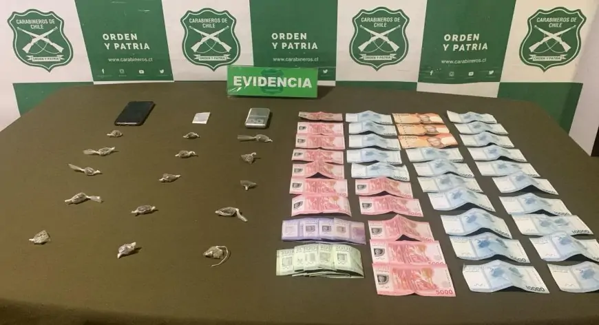 Detienen por microtráfico en Corral a chileno con 33 dosis de marihuana y dos de cocaína avaluadas en $200 mil 