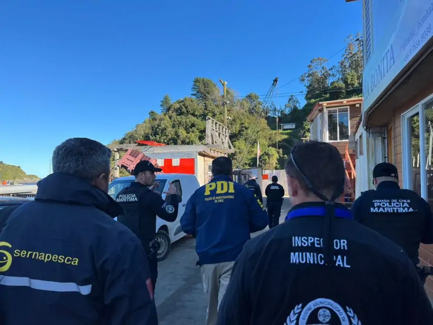 Capturan a 14 prófugos de la justicia y fiscalizan a más de 60 extranjeros en operativo conjunto con Carabineros, Armada y PDI en Los Lagos 