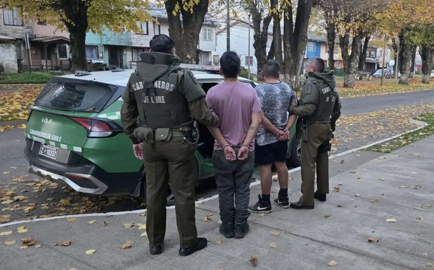Dos individuos con amplio prontuario son detenidos por hurtos en locales comerciales del centro de Río Bueno