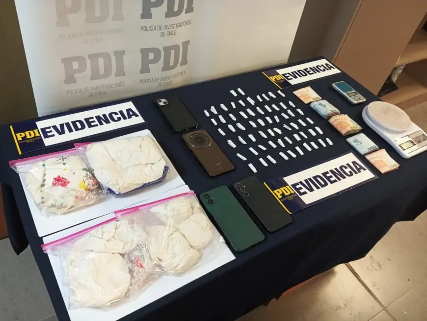 Tres detenidos por tráfico de drogas en Valdivia con más de 34 mil dosis de cocaína base avaluadas en $34 millones