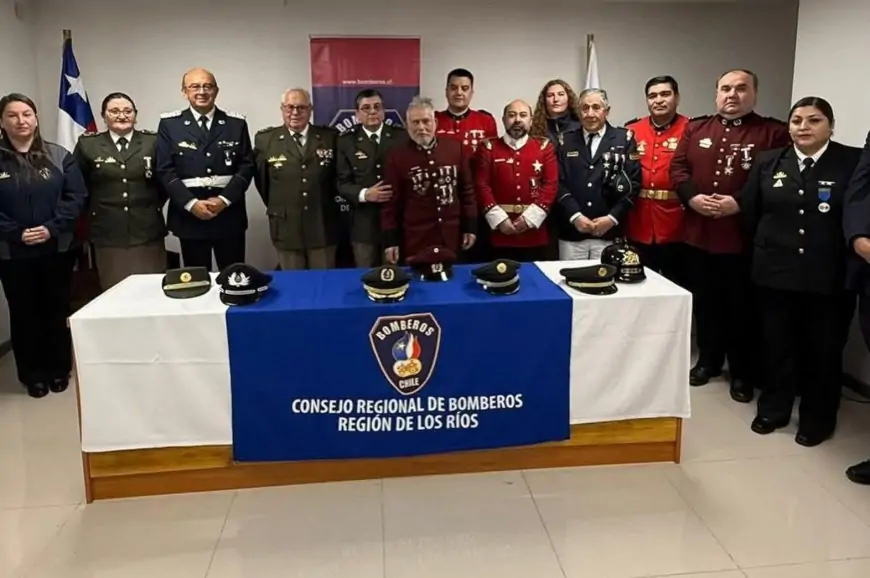 Nuevo Consejo Regional de Bomberos Los Ríos asume con Juan Carlos Jil como presidente y Ariel Delgado como vicepresidente