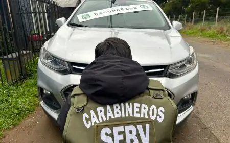 SEBV Los Ríos recupera vehículo robado en sector Guacamayo de Valdivia y lo devuelve a su propietario