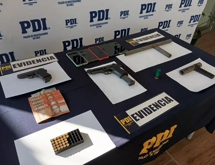 PDI desarticula banda criminal en Máfil y detiene a ocho personas por homicidio frustrado, tráficoy  diversos delitos