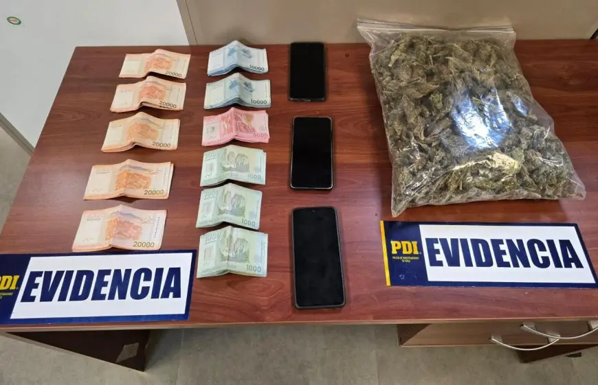 Ciudadano colombiano es detenido en Valdivia con más de 747 dosis de cannabis avaluadas en $3,7 millones