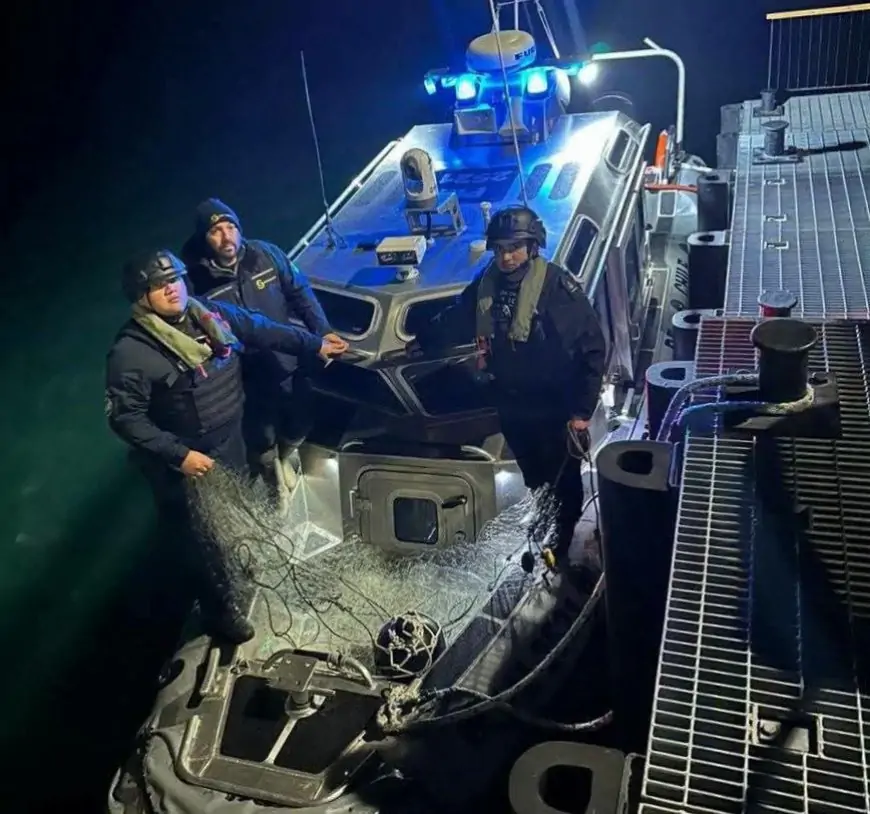 Sernapesca y Capitanía de Puerto retiran red ilegal de 200 metros en Lago Ranco durante operativo nocturno