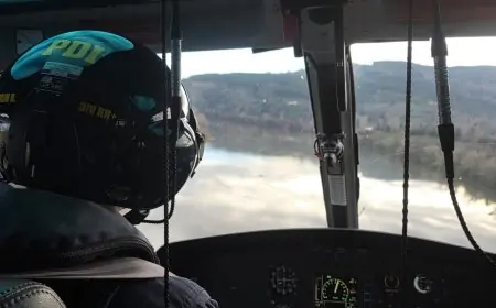 PDI Osorno realiza rastreo aéreo en río Rahue por hombre desaparecido de 46 años sin resultados positivos