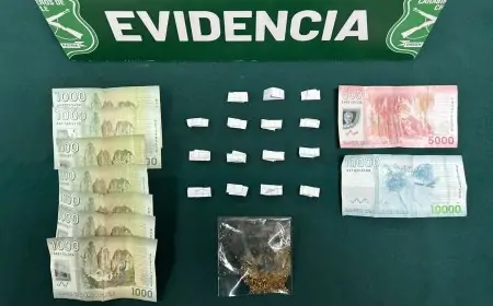 Mujer de 18 años es detenida por Carabineros con dosis de pasta base y marihuana en su poder