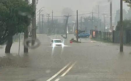 Temporal deja anegamientos y trastornos en el tránsito tras lluvias récord en Valdivia este domingo