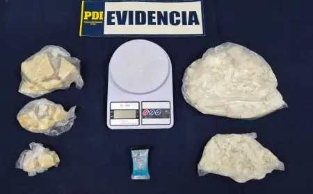 Detienen a 4 colombianos con 1,4 kilos de cocaína base en Puerto Montt