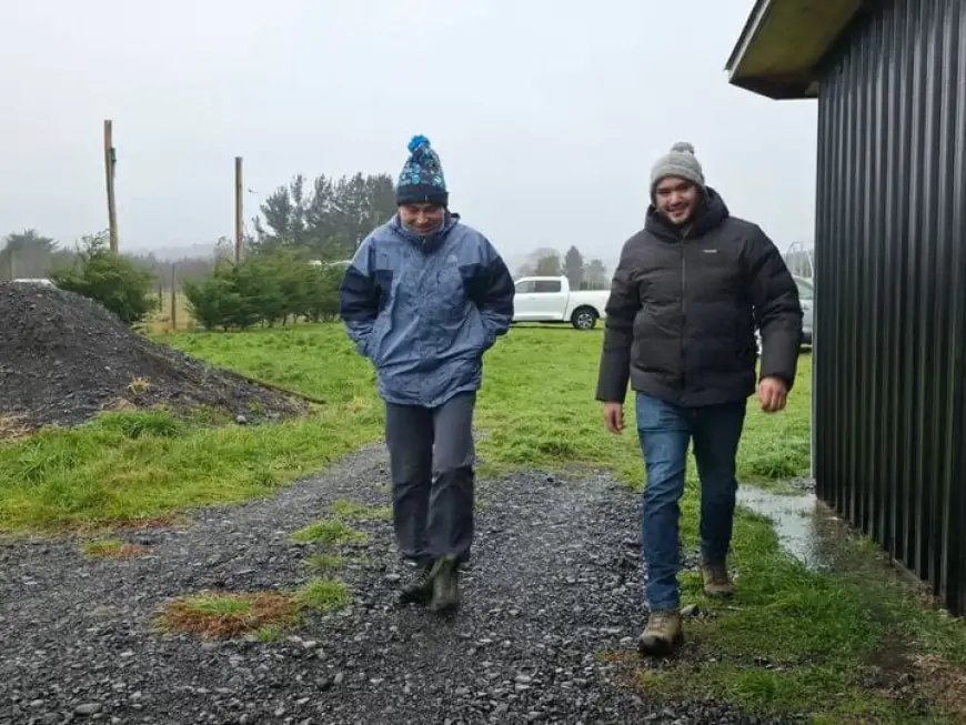 Delegado Valderrama visita sectores precordilleranos del Ranco afectados por viento y coordina con INDAP apoyo para agricultores