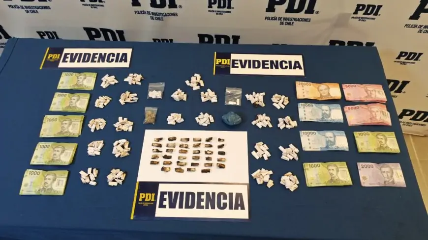 Cinco detenidos y más de mil dosis de cocaína base incautadas en operativo antinarcóticos en Valdivia