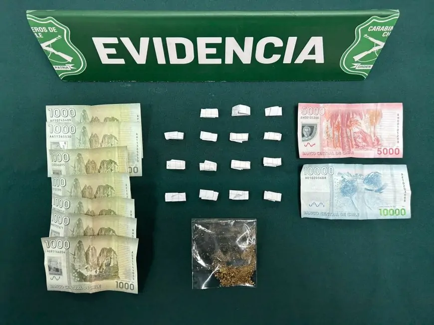 Mujer de 18 años es detenida por Carabineros con dosis de pasta base y marihuana en su poder