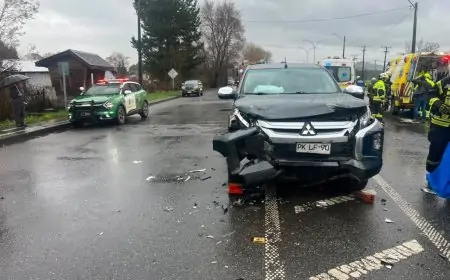 Accidente en Ruta T-206 deja lesionados leves y ruta habilitada en Paillaco