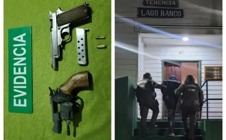 Carabineros detiene a sujeto con armas y drogas en Lago Ranco