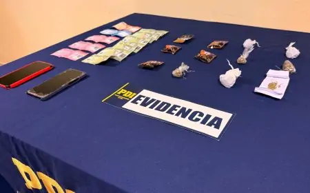 PDI detiene a dos sujetos por vender drogas frente a terminal de buses y colegio en Puerto Montt