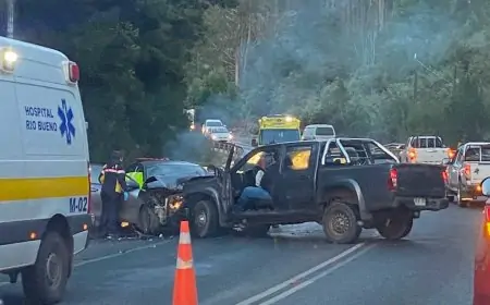 Cinco lesionados tras colisión en Ruta T-206 entre Paillaco y Valdivia