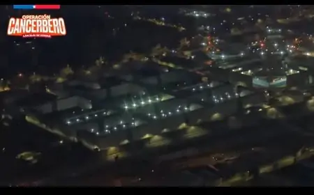 Gendarmería realiza masivo traslado de reos a cárcel La Laguna en Talca en operativo estilo Bukele