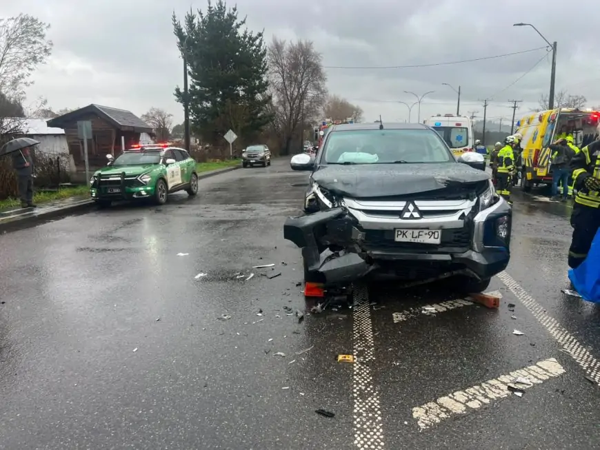 Accidente en Ruta T-206 deja lesionados leves y ruta habilitada en Paillaco