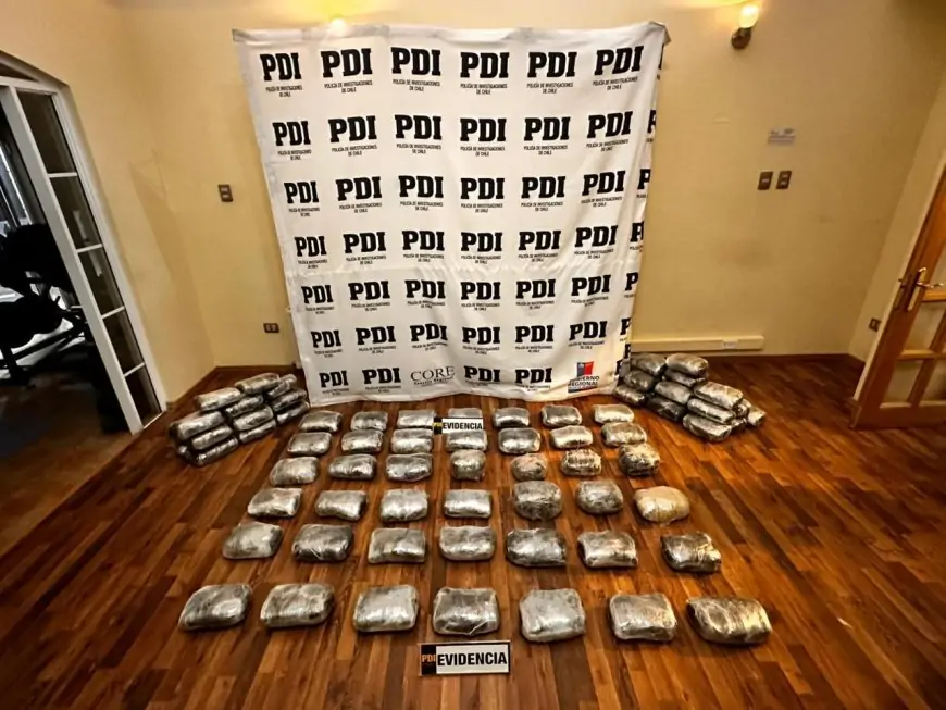 PDI incauta en Calama 85 kilos de cannabis con destino a Los Ríos: avalúo supera los $429 millones