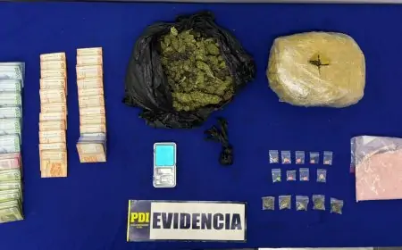 Pareja detenida por tráfico de drogas en Puerto Montt: avalúo supera los $12 millones