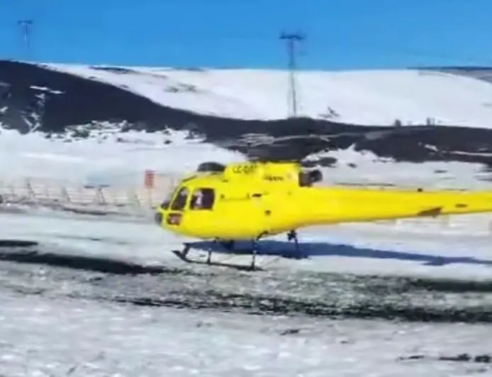 Menor de edad es evacuado en helicóptero tras fracturarse en centro de ski del Volcán Osorno