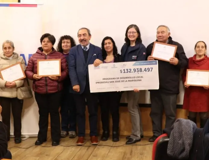 INDAP entrega $427 millones para potenciar a más de 1.100 agricultores de Mariquina