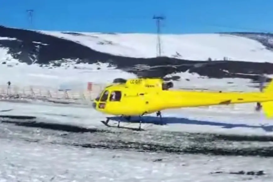 Menor de edad es evacuado en helicóptero tras fracturarse en centro de ski del Volcán Osorno