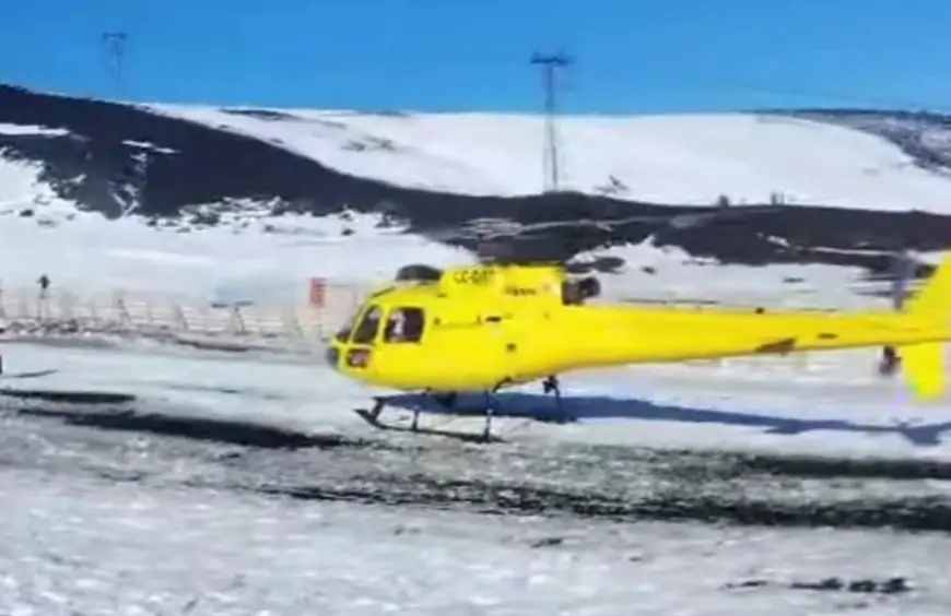 Menor de edad es evacuado en helicóptero tras fracturarse en centro de ski del Volcán Osorno