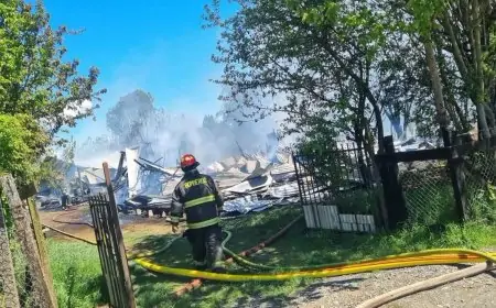 Incendio estructural destruye una vivienda en Pitriuco Alto, Lago Ranco