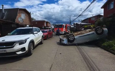 Una persona lesionada deja volcamiento en accidente de tránsito en Río Bueno